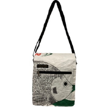 Alternative view of Recycled Fish Feed Small Messenger Bags