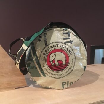 Recycled Elephant Brand Round Shoulder Bag