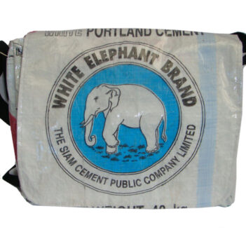 Alternative view of Recycled Elephant Brand Cement Deluxe Messenger Bag