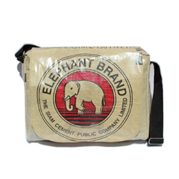 Recycled Elephant Brand Cement Deluxe Messenger Bag