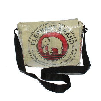 Recycled Elephant Brand Cement Deluxe Messenger Bag - Image 6