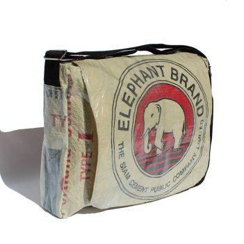 Recycled Elephant Brand Cement Deluxe Messenger Bag - Image 7