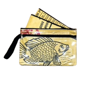 Fair Trade Fish Feed Recycled 3 in 1 Pencil Case or Purse - Image 12