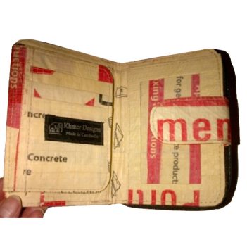 Elephant Brand Recycled Ladies 3 Fold Out Wallet with Clip - Image 6