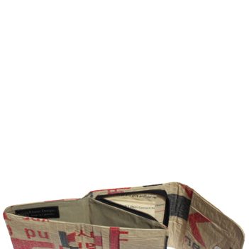 Elephant Brand Recycled Ladies 3 fold Wallet with inside zip - Image 3