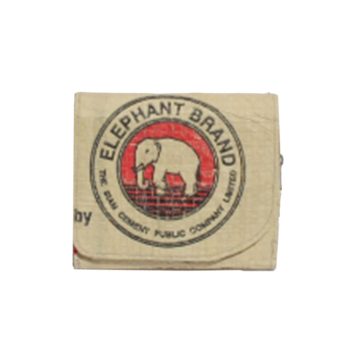 Elephant Brand Recycled Ladies 3 fold Wallet with inside zip - Image 5
