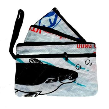 Fair Trade Fish Feed Recycled 3 in 1 Pencil Case or Purse - Image 6
