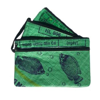 Fair Trade Fish Feed Recycled 3 in 1 Pencil Case or Purse - Image 5