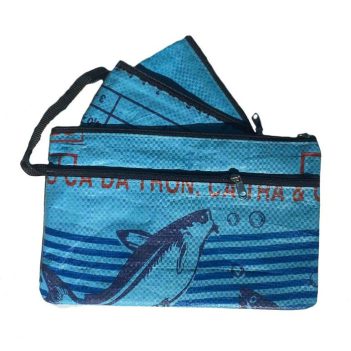 Fair Trade Fish Feed Recycled 3 in 1 Pencil Case or Purse - Image 3