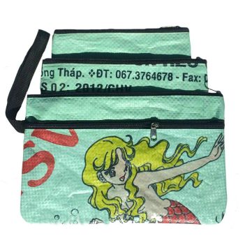Fair Trade Fish Feed Recycled 3 in 1 Pencil Case or Purse - Image 8