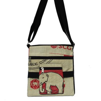 Elephant Brand Recycled Deluxe Flap Bag 4 zip - Image 6
