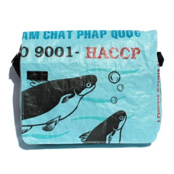 Recycled Fish Feed Messenger Bags Deluxe - Image 7