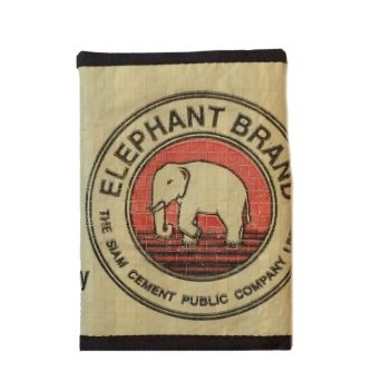 Elephant Brand Recycled Unisex 3 fold Wallet with Black Fabric - Image 3