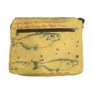 Recycled Fish Feed Messenger Bags