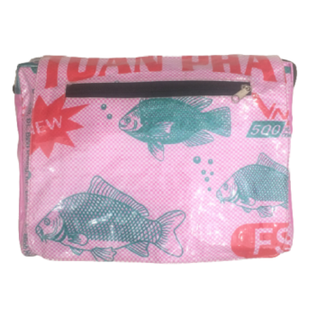 Recycled Fish Feed Messenger Bags Deluxe - Image 12