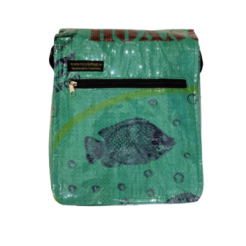 Recycled Fish Feed Deluxe Small Messenger Bag - Image 7