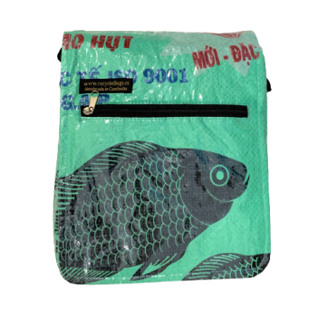 Recycled Fish Feed Deluxe Small Messenger Bag - Image 5
