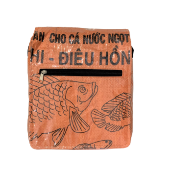 Recycled Fish Feed Deluxe Small Messenger Bag - Image 3