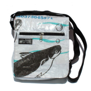Recycled Fish Feed Deluxe Small Messenger Bag