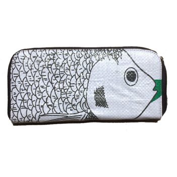 Alternative view of Ladies Recycled Fish Feed Long Clutch Purse with Wrist strap