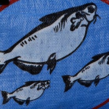 Ladies Recycled Fish Feed Long Clutch Purse with Wrist strap - Image 12