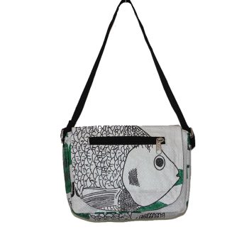Recycled Fish Feed Shoulder Bag Fair Trade - Image 12