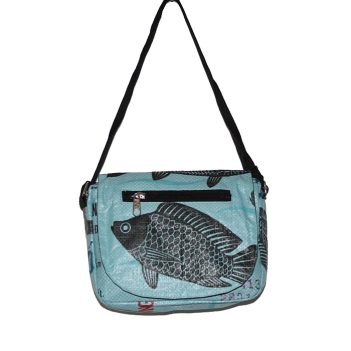 Recycled Fish Feed Shoulder Bag Fair Trade - Image 6