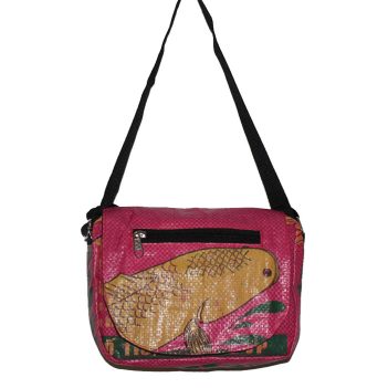 Recycled Fish Feed Shoulder Bag Fair Trade - Image 3