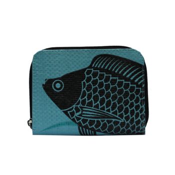 Recycled Fish Feed Ladies Short Zip Wallet - Image 5