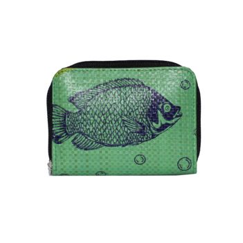 Recycled Fish Feed Ladies Short Zip Wallet - Image 11