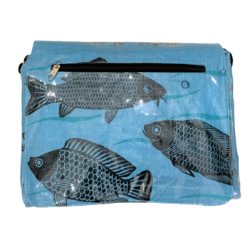 Recycled Fish Feed Messenger Bags Deluxe