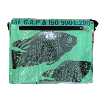 Recycled Fish Feed Messenger Bags Deluxe - Image 10