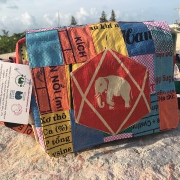 Recycled Patch Shoulder Bag Square Design