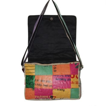 Recycled Patch Shoulder Bag Square Design - Image 3