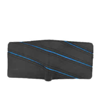 Alternative view of Recycled Tyre Mans Flip Diagonal Detail Wallet Fair Trade