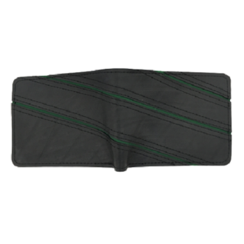 Recycled Tyre Mans Flip Diagonal Detail Wallet Fair Trade - Image 4