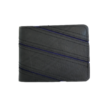 Recycled Tyre Mans Flip Diagonal Detail Wallet Fair Trade - Image 7