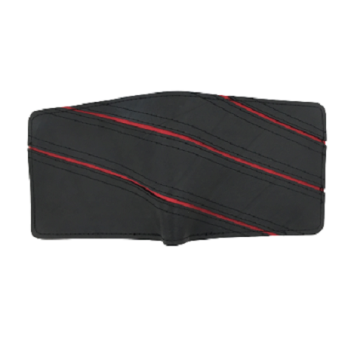 Recycled Tyre Mans Flip Diagonal Detail Wallet Fair Trade - Image 8