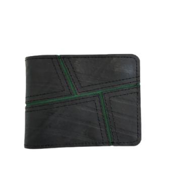 New Look Recycled Tyre Mans Flip Geometric Detail Wallet - Image 5
