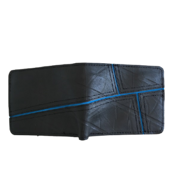 New Look Recycled Tyre Mans Flip Geometric Detail Wallet - Image 8