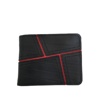 New Look Recycled Tyre Mans Flip Geometric Detail Wallet - Image 10