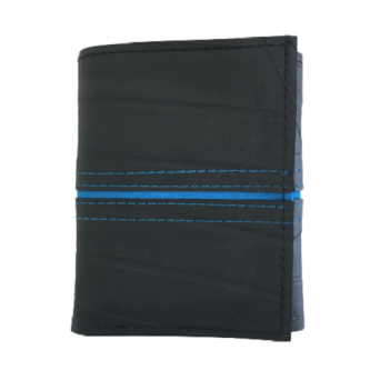 Recycled Tyre Mans 3 Fold Wallet Fair Trade - Image 8