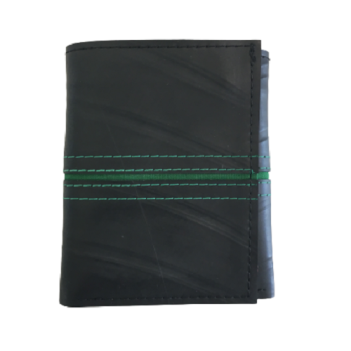 Recycled Tyre Mans 3 Fold Wallet Fair Trade - Image 7