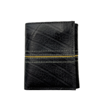 Alternative view of Recycled Tyre Mans 3 Fold Wallet Fair Trade