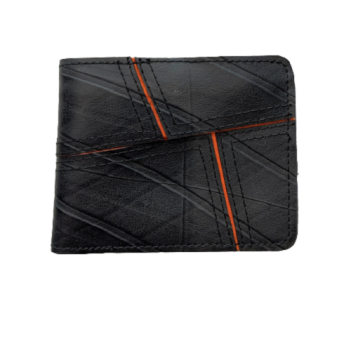 New Look Recycled Tyre Mans Flip Geometric Detail Wallet - Image 14