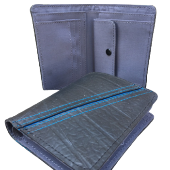 Recycled Tyre Mans Flip Standing Wallet Fair Trade