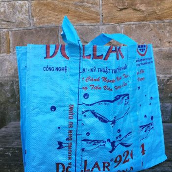 Recycled Budget Jumbo Grocery Bag made from Fish Feed Bags - Image 4