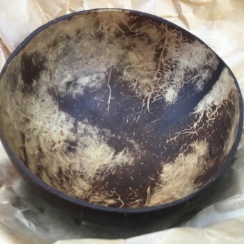 Alternative view of Natural Coconut Bowls Set of 4 Eco Friendly
