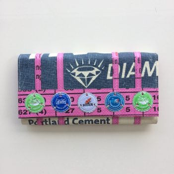 Soda Pop Recycled Clutch Diamond Design handmade in Cambodia - Image 3