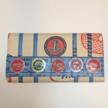 Soda Pop Recycled Clutch Serpent Design handmade in Cambodia - Image 5